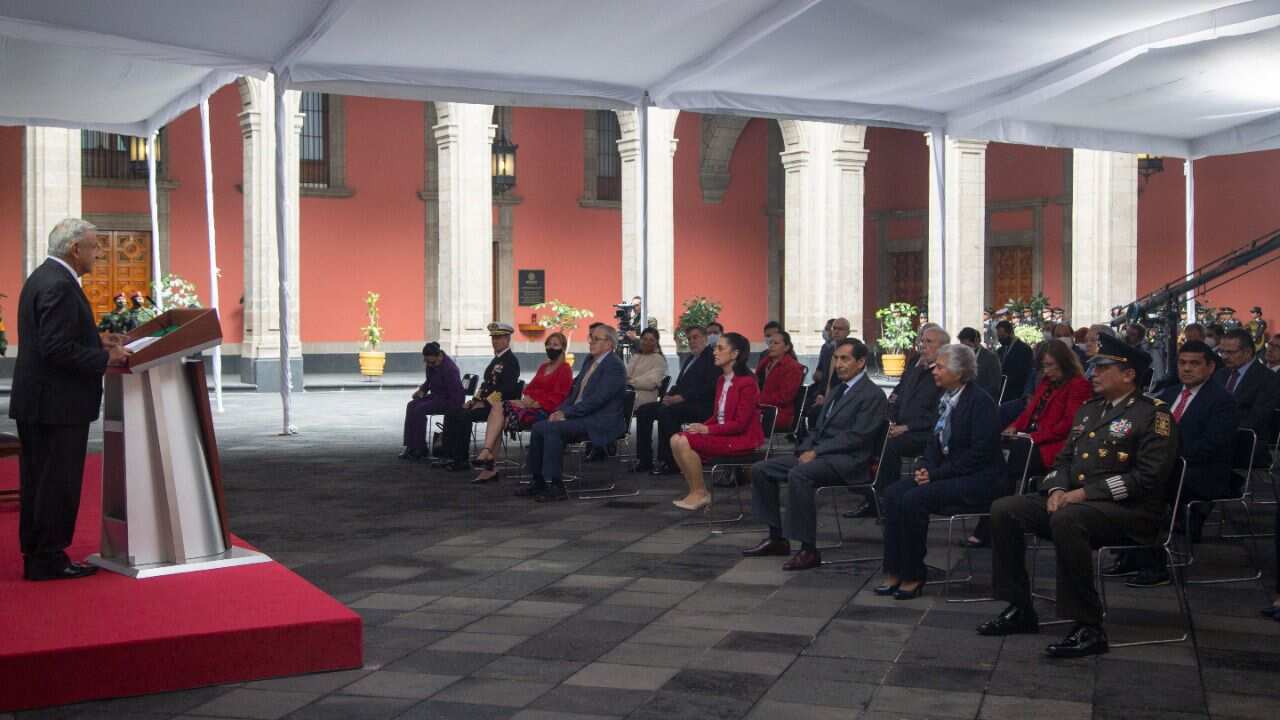 Informe del presidente López Obrador en Palacio Nacional.