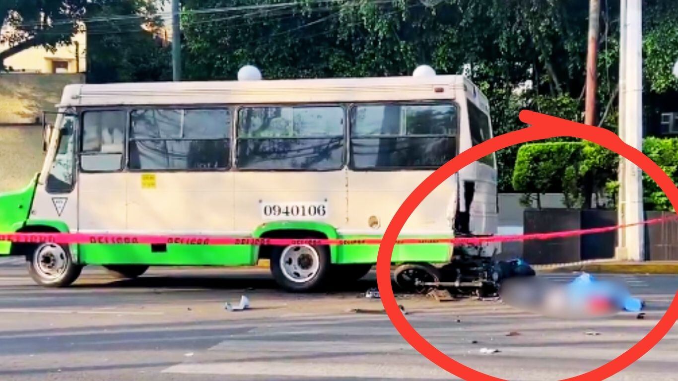 Accidente de motociclista en CDMX