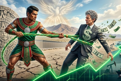 Peso acelera y doblega al dólar ante posible fin de la guerra