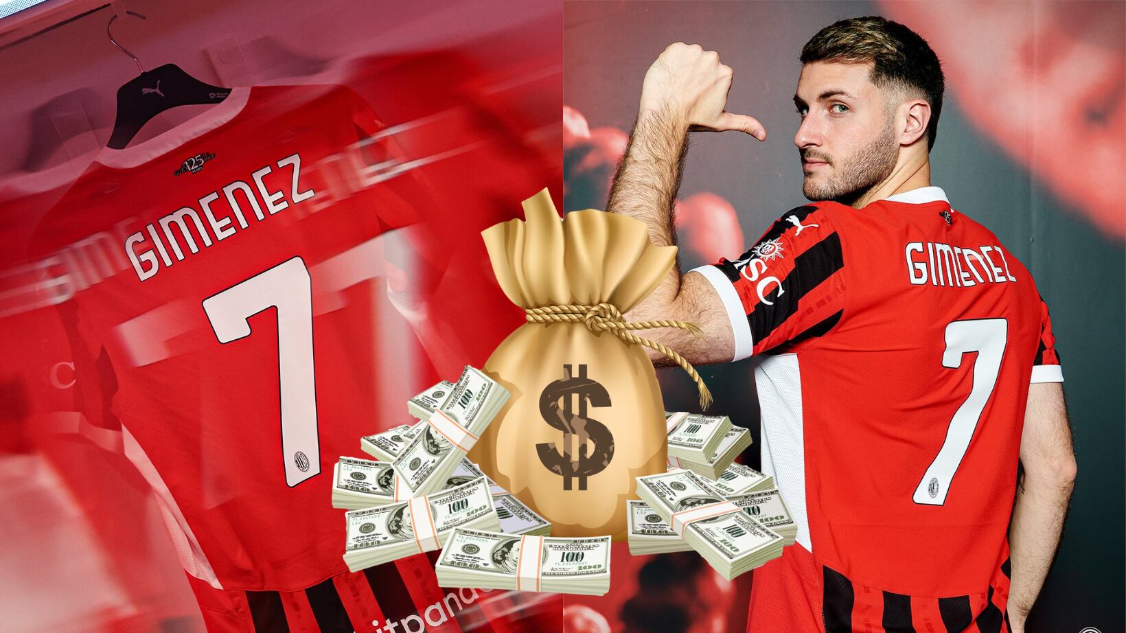 Santiago Giménez disparó la venta de jerseys personalizados del Milan.