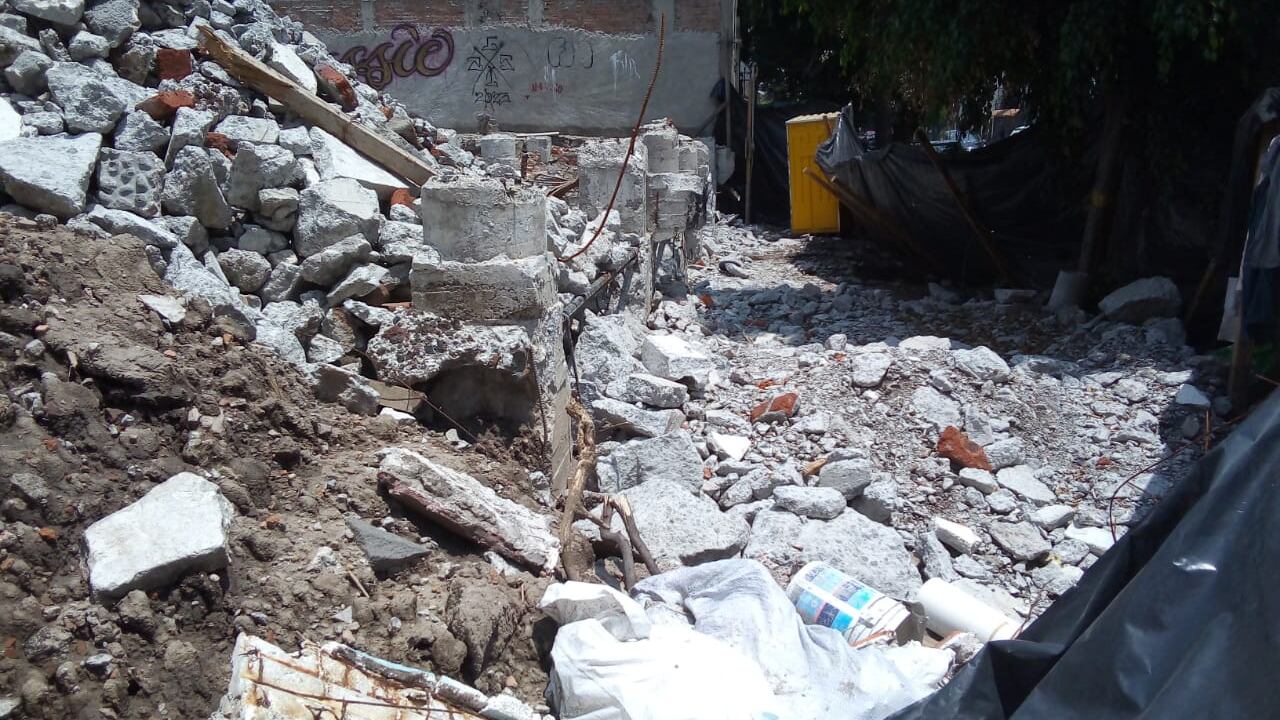 Inmueble demolido en Pitágoras 316.