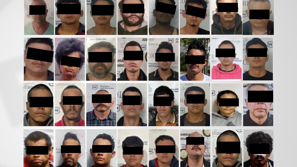 Jalisco detienen a presuntos delincuentes.