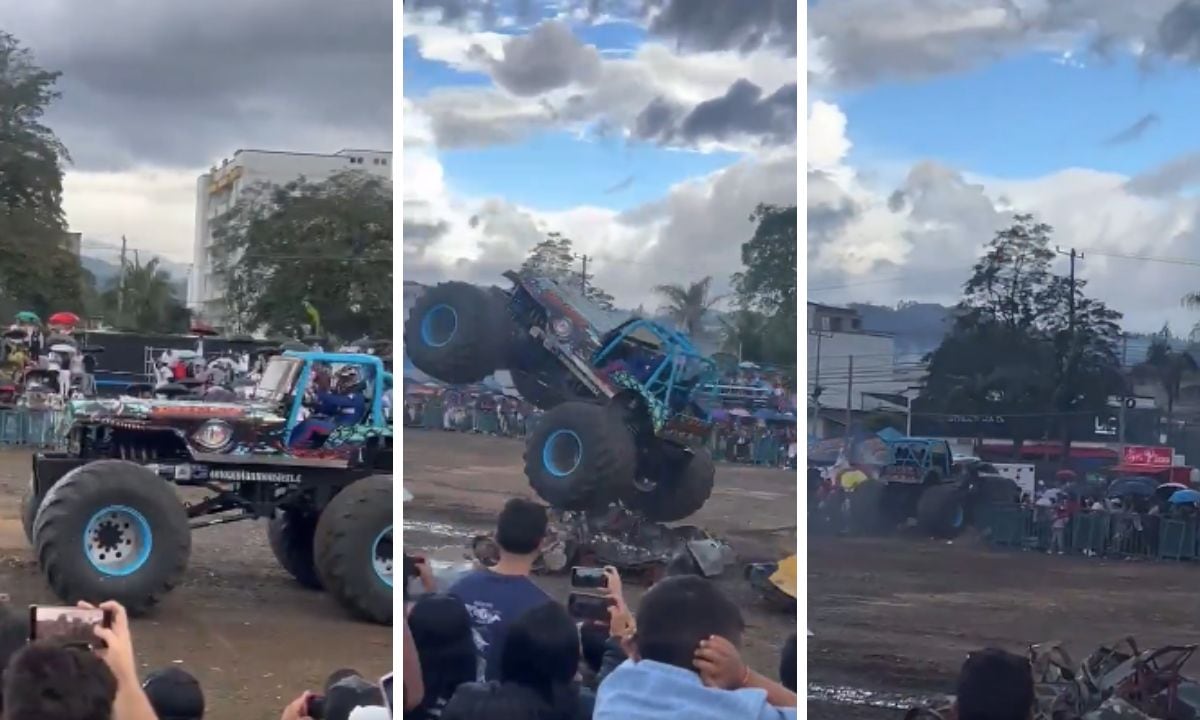 El accidente ocurrió durante una exhibición de Monster Truck en el Boulevard Rose.