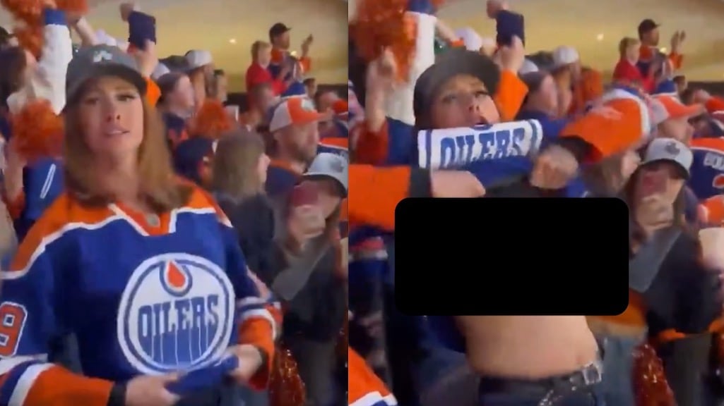 Aficionada Edmonton Oilers