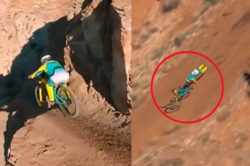 Video: Ciclista sufre brutal accidente en plena competencia tras fallar un salto mortal