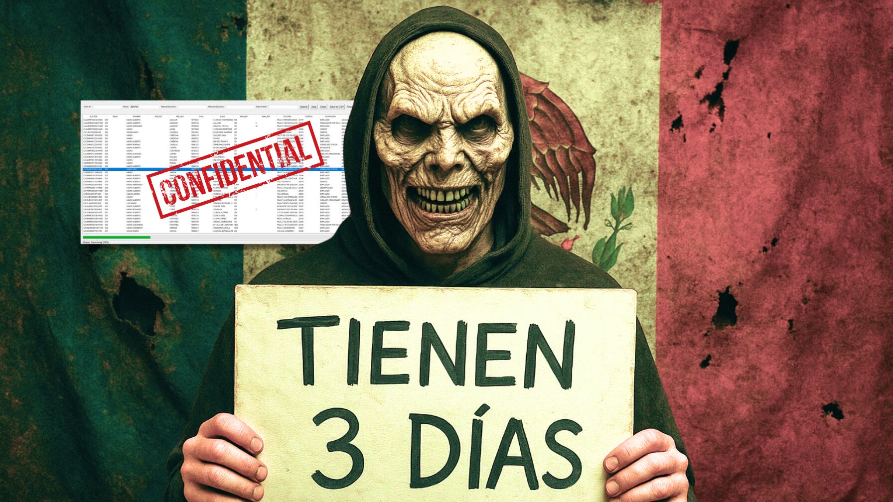 El hacker asegura tener datos de 180 millones de ciudadanos en total, según evidencia compartida.