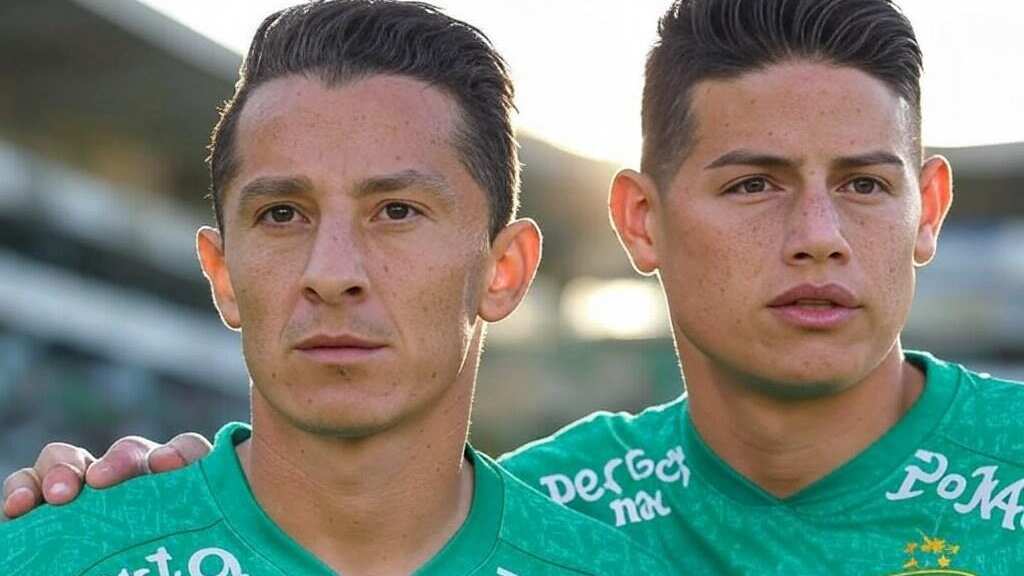 James Rodríguez y Andrés Guardado en León