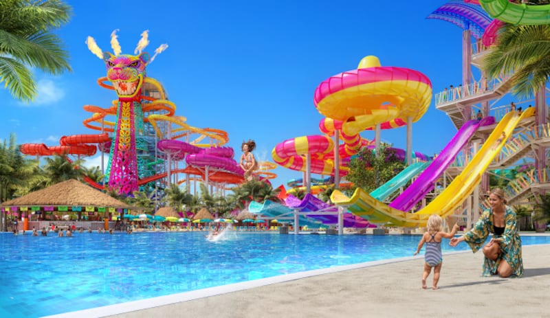 El nuevo parque acuático Perfect Day México abrirá en 2027 en la Costa Maya, al sur de Quintana Roo.