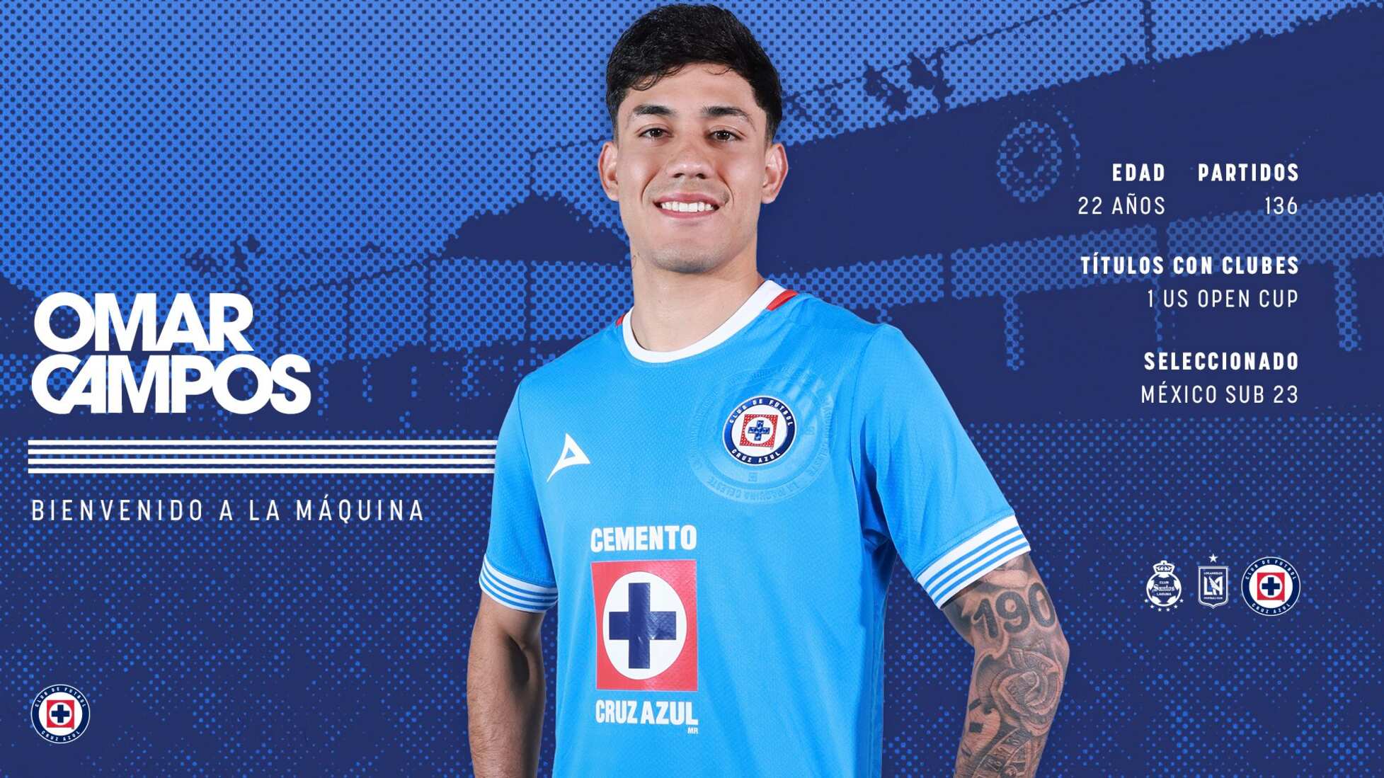 Omar Campos llega a Cruz Azul