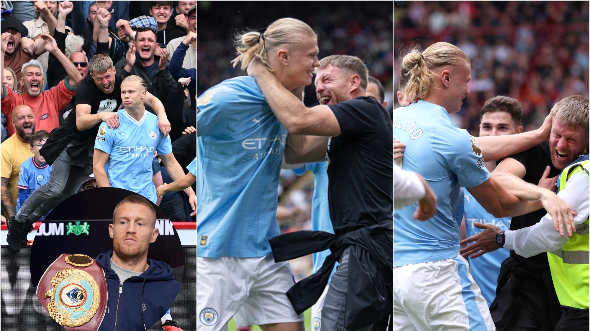 Terry Flanagan festeja con Erling Haaland