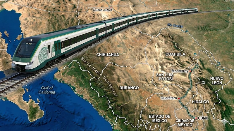 Así serán los trenes a Monterrey y al norte del país: 165 km/h, 47 convoyes y una red de casi 400 km en el tramo Saltillo–Nuevo Laredo