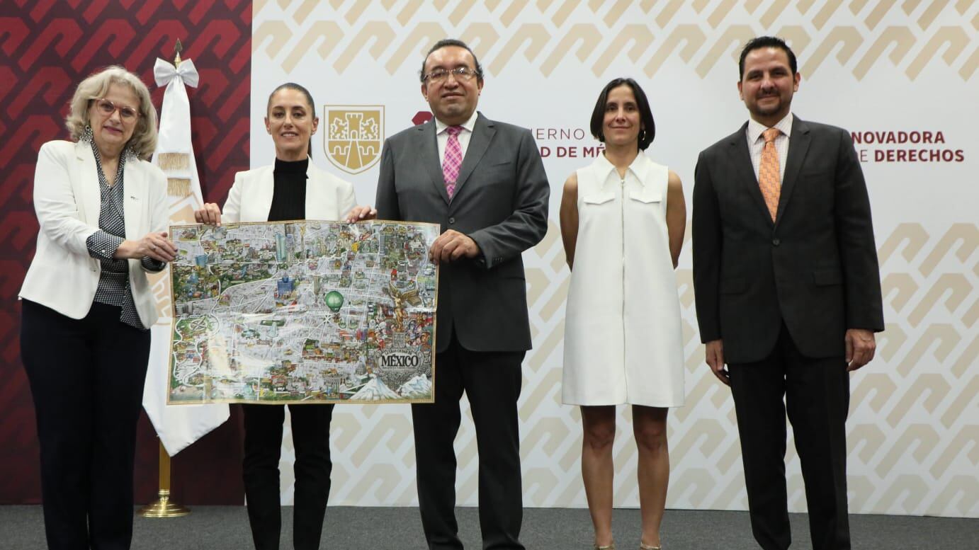 Claudia Sheinbaum, jefa de gobierno, en la presentación de la campaña ‘Impulsa Turismo’ con la Coparmex. Foto: GCDMX