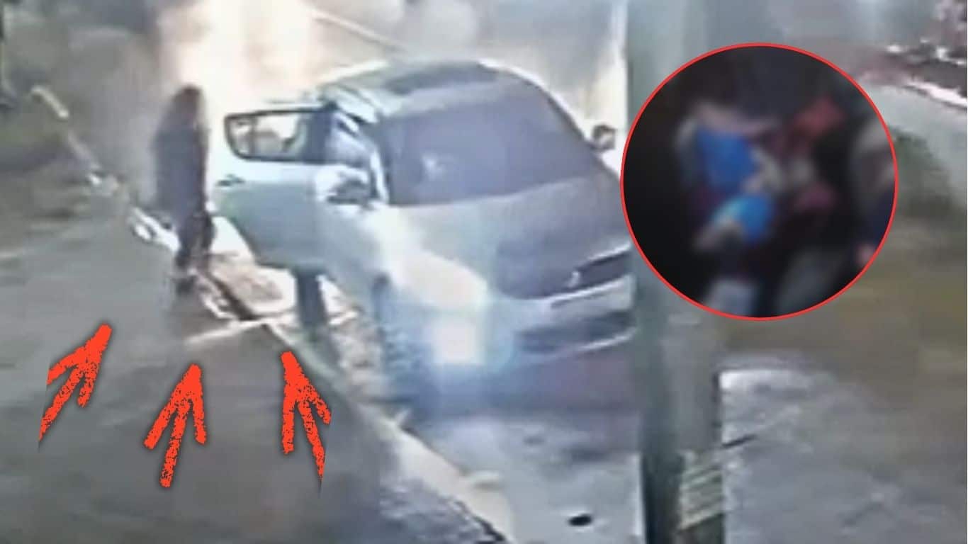 Graban a mujer pariendo en plena vía pública