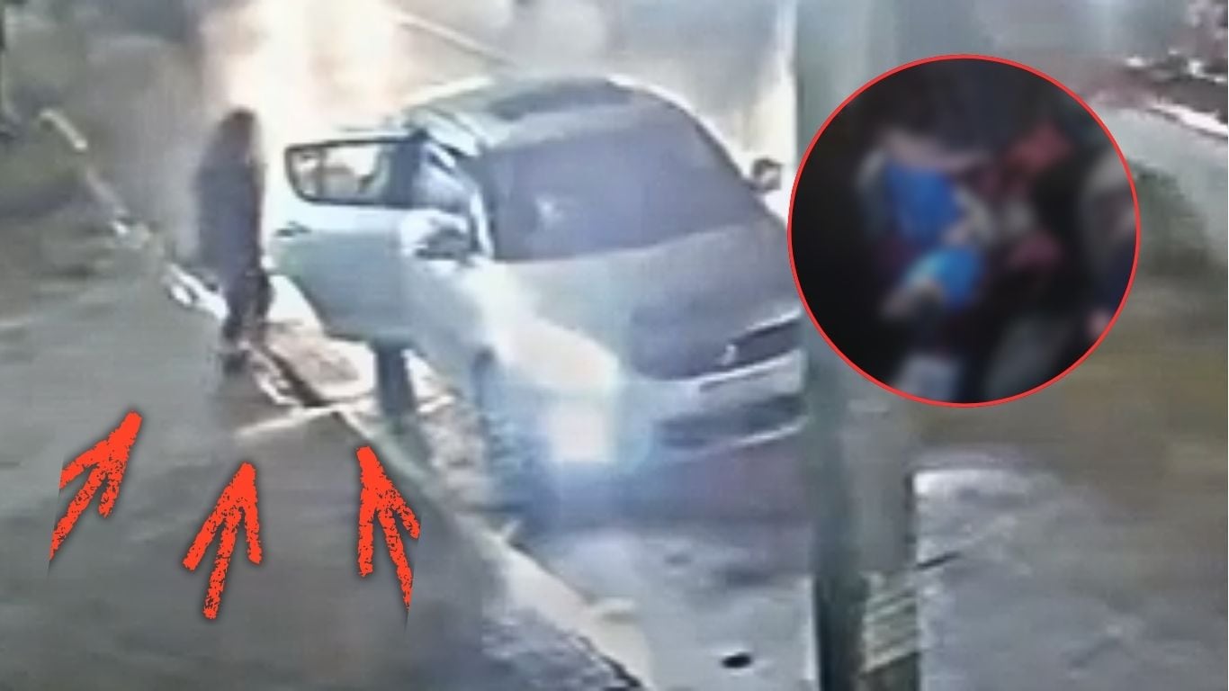 Graban a mujer pariendo en plena vía pública