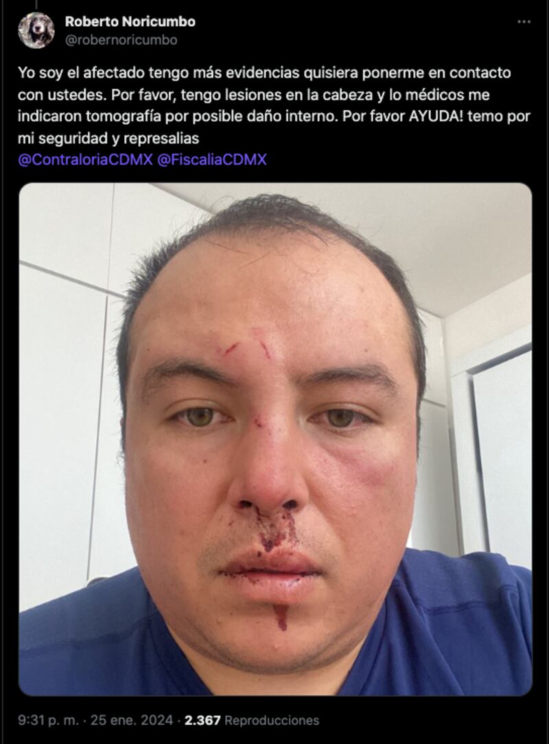 Guaruras de Sandra Cuevas golpean a peatón tras casi atropellarlo con su 'buchonmóvil
