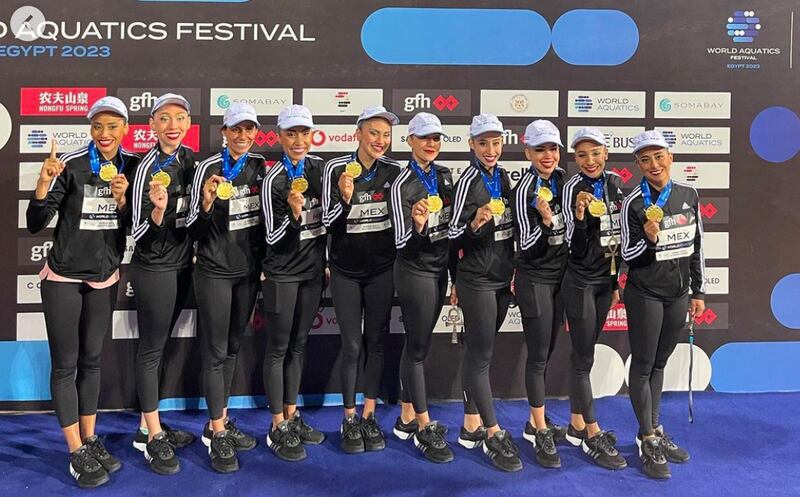 La Selección mexicana de Natación Artística ganó el oro en el campeonato de Soma Bay, Egipto.