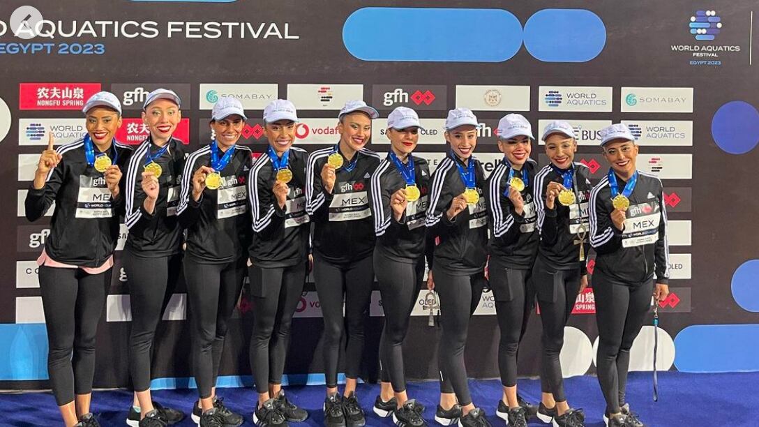 La Selección mexicana de Natación Artística ganó el oro en el campeonato de Soma Bay, Egipto.