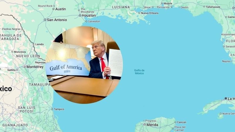 Google Maps cambia nombre al Golfo de México por Golfo de América