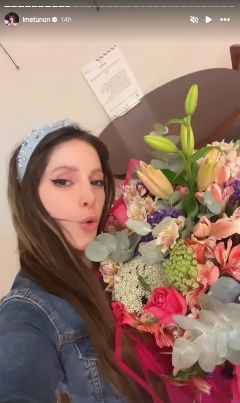 Imelda Tuñón en sus historias de Instagram