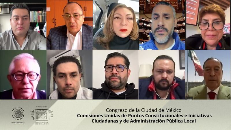 Sesión virtual del Congreso CDMX