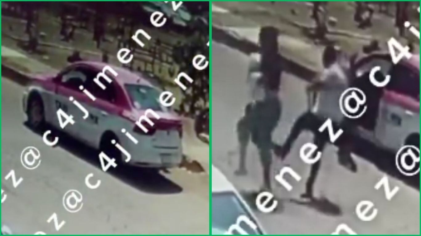 Taxista patea a mujer en Iztapalapa