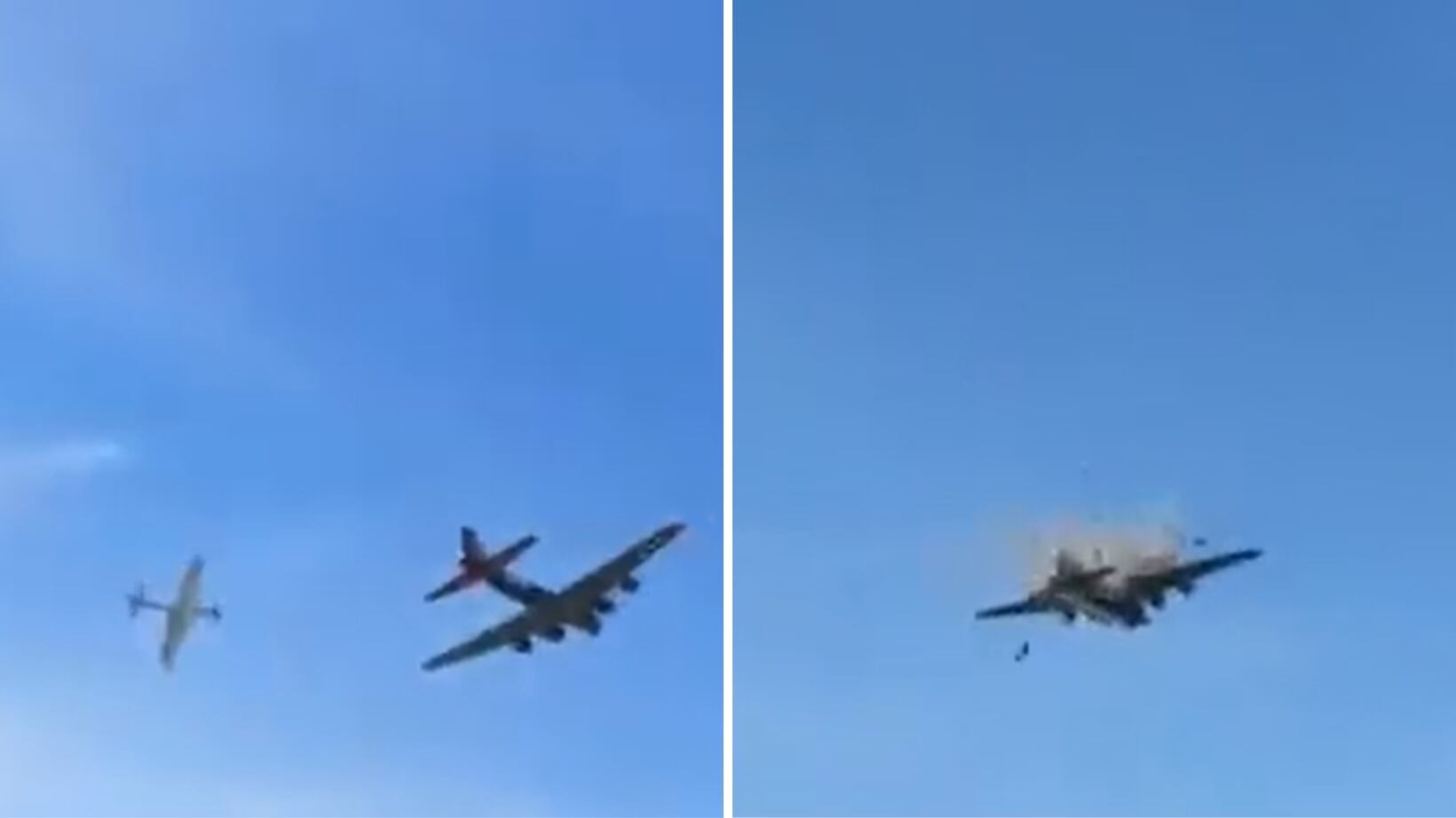 Dos aviones se estrellan en Dallas, Estados Unidos
