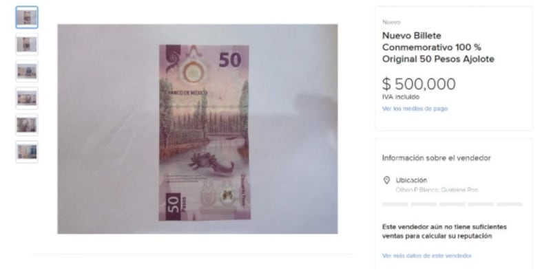 Venta de ejemplar.