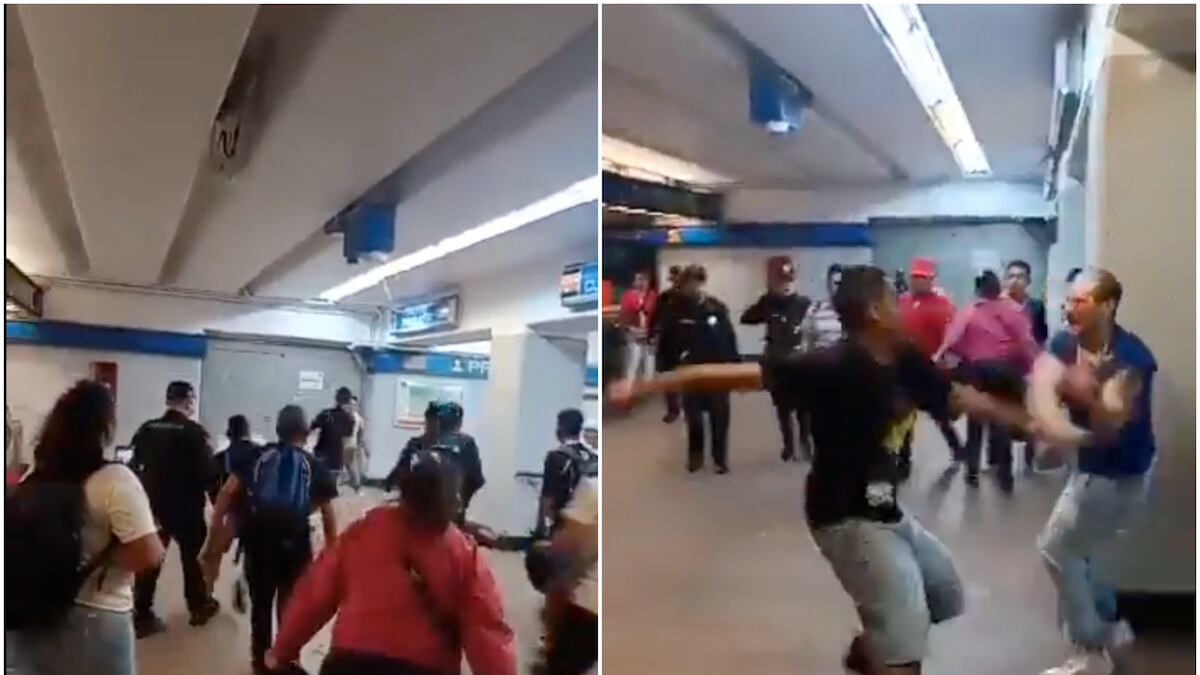 La pelea se registró en la estación Panteones. (Especial)