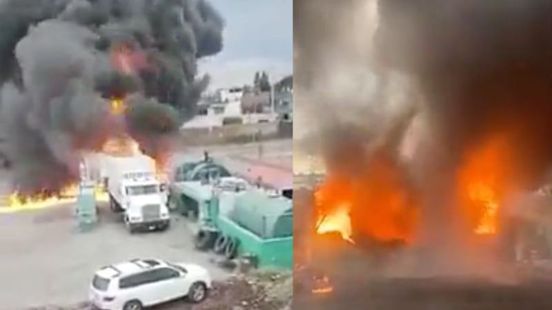 Explota depósito de diésel en San Pedro Cholula, Puebla