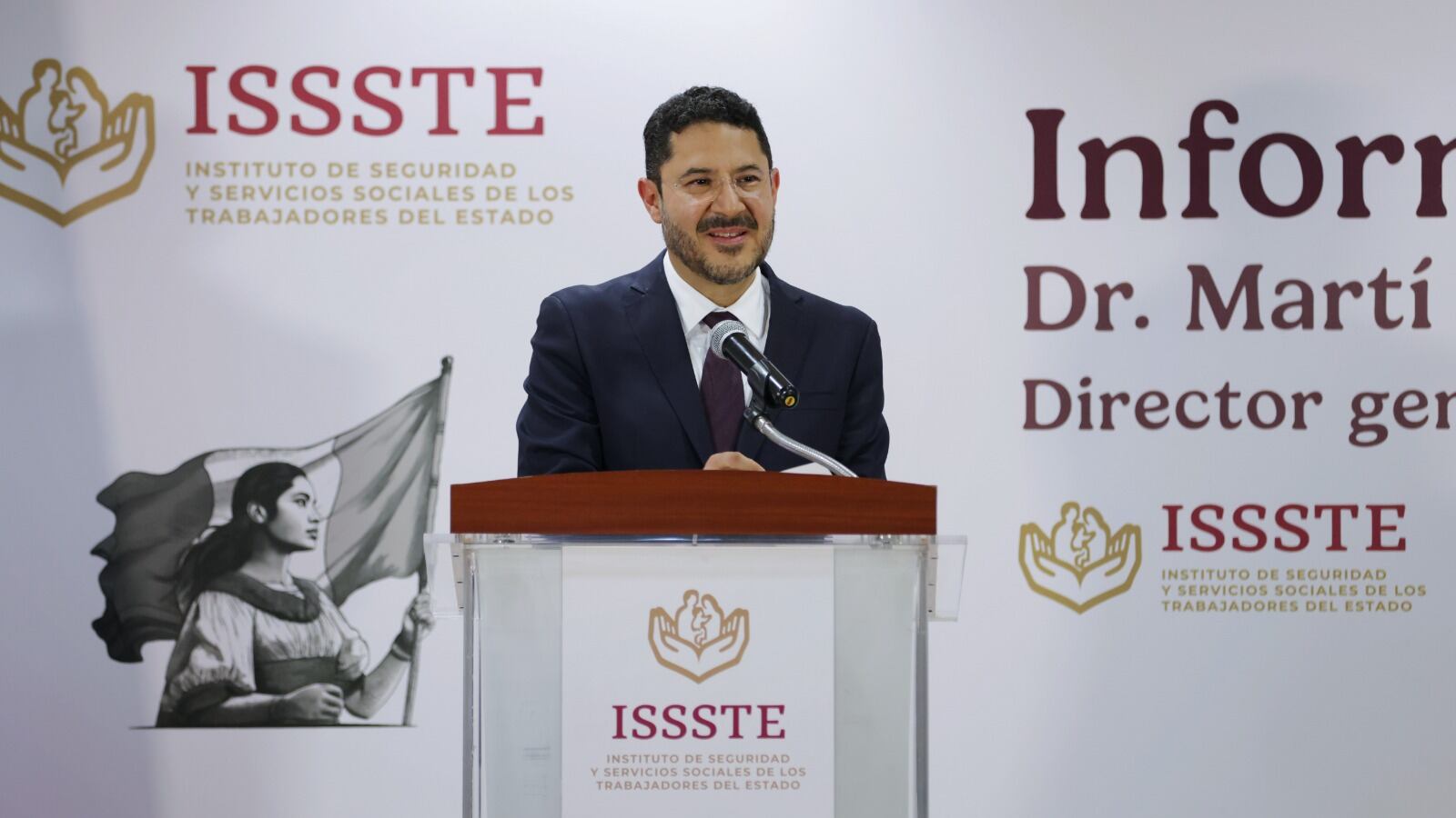 Martí Batres rinde primer informe mensual ante personal del Issste; destaca apoyo al derechohabiente