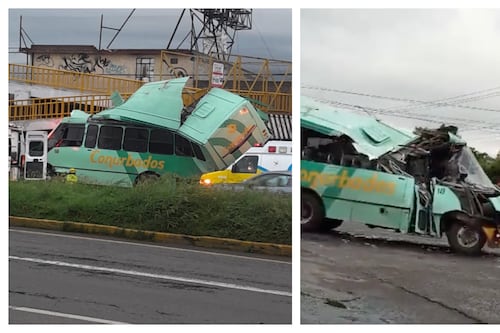 Camión choca, queda destruido y sigue avanzando en Morelia
