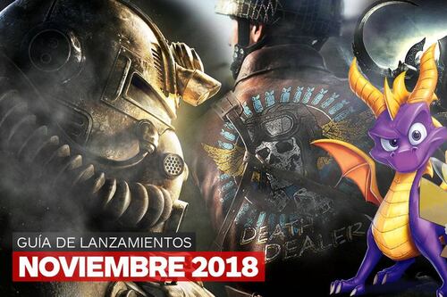 ¡Atención gamers! Ya llegó la guía de lanzamientos noviembre 2018