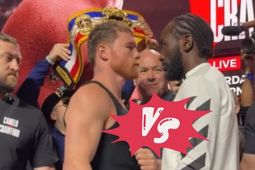 “No me va a ganar”: Canelo reta a Crawford en el último careo en Las Vegas