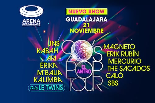 Te regalamos boletos para 90´s Pop Tour.