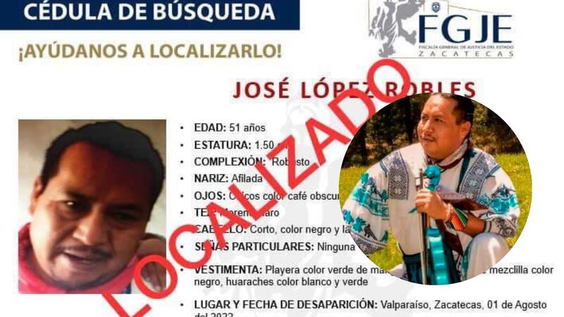 Papá de Yuawi es encotrado tras secuestro en Zacatecas