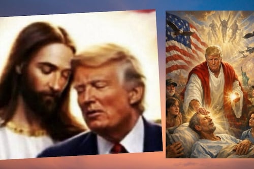 ¿Se siente el elegido? Trump difunde imagen con Jesús hecha con IA, en plena confrontación con el Papa