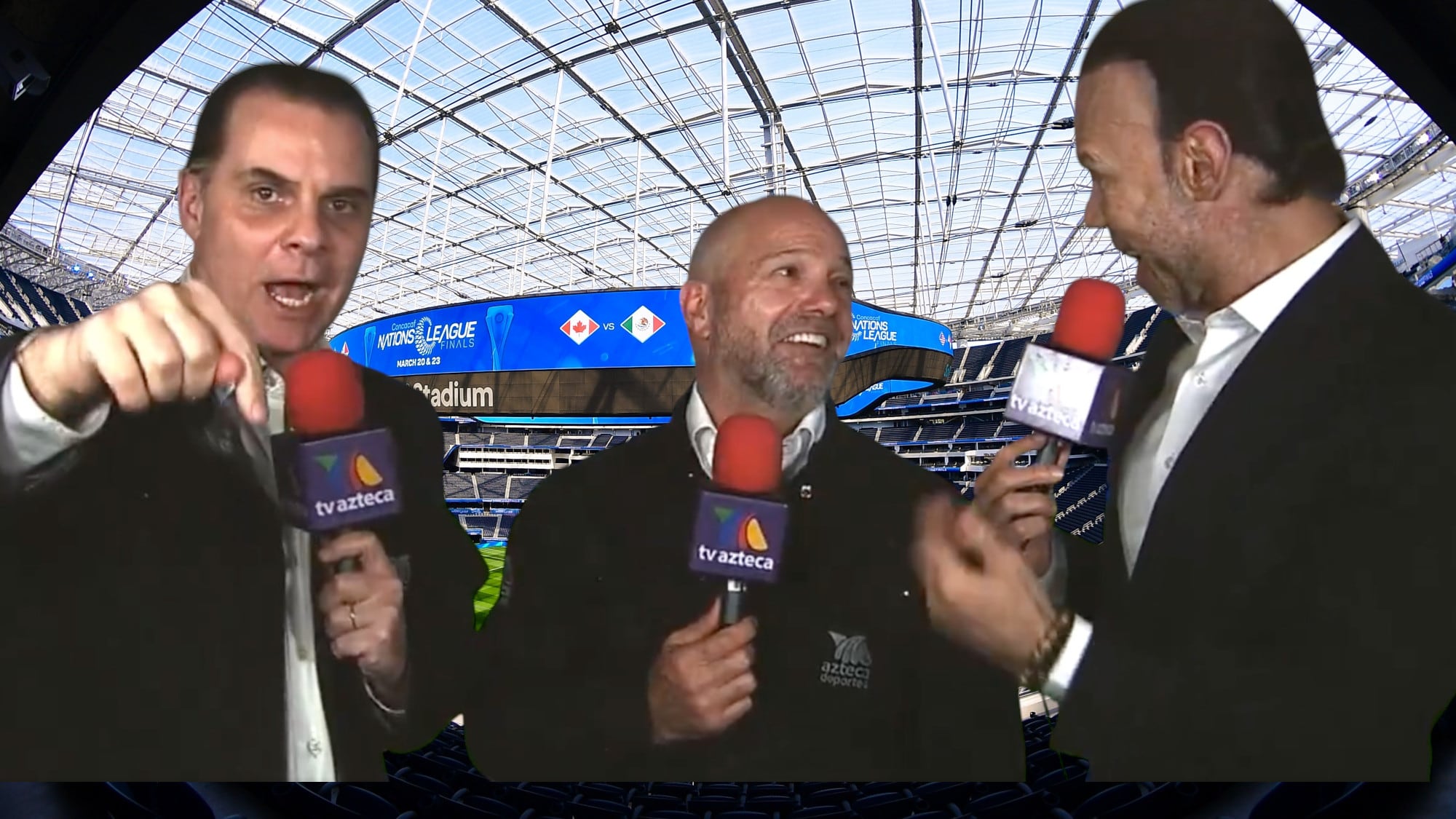 Martinoli y Luis García se burlan de Zague en plena transmisión