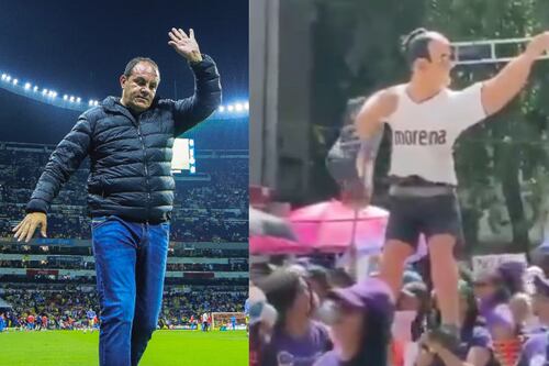 Mujeres llevan piñata de Cuauhtemoc Blanco a la marcha del 8M tras acusaciones de violación