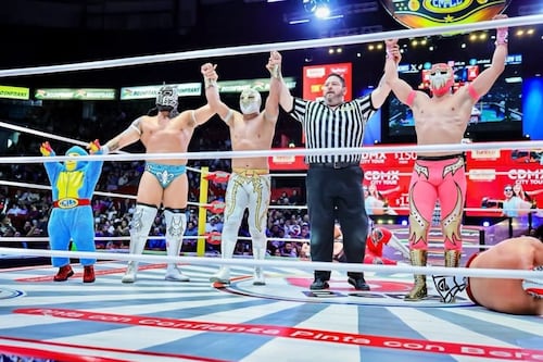 Máscara Dorada, Místico y Esfinge brillan en la Catedral de la Lucha Libre