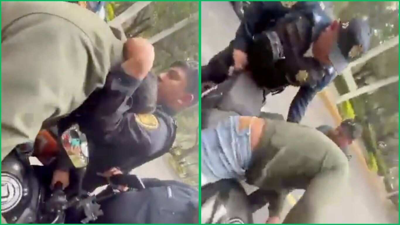 Exhiben a policías de Polanco usando fuerza excesiva contra un motociclista en aparente operativo ilegal
