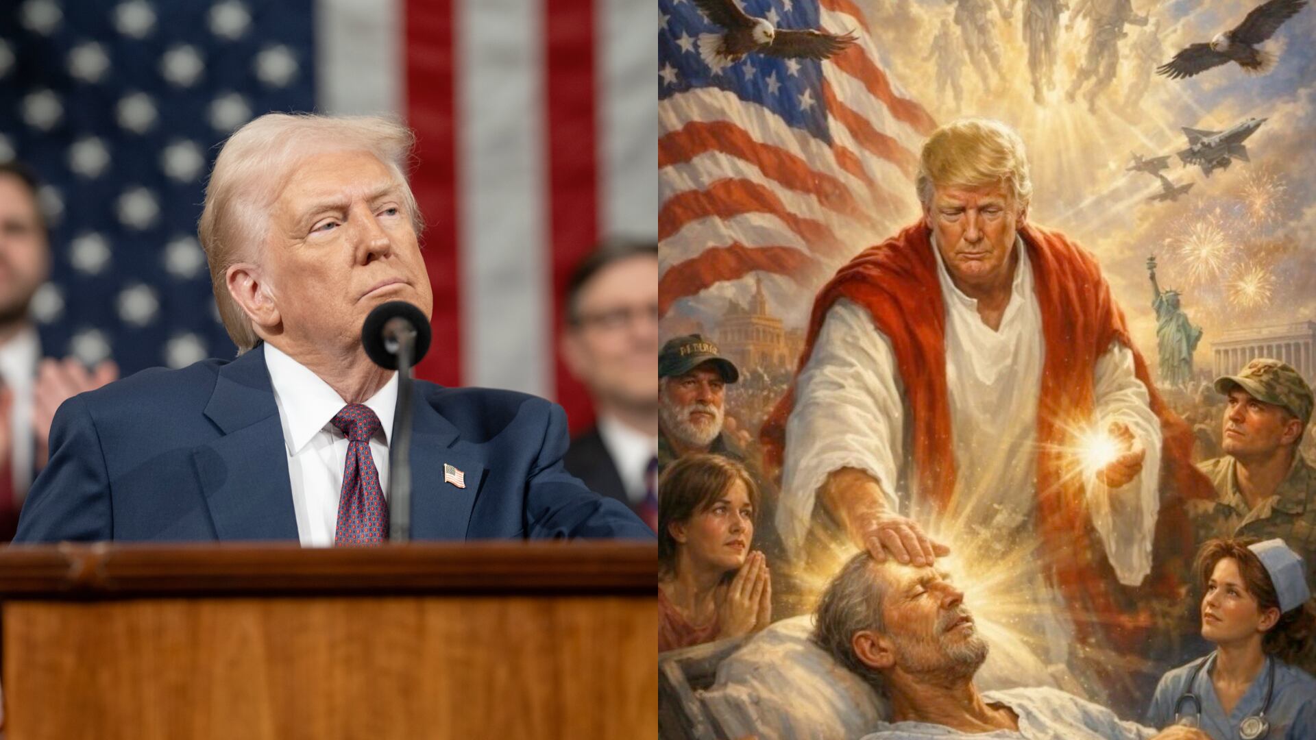 Trump defendió la imagen al compararse con un “médico que mejora a la gente”, pese a la indignación generada