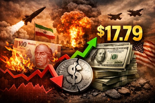 Guerra hunde al peso y dispara al dólar hasta $17.79