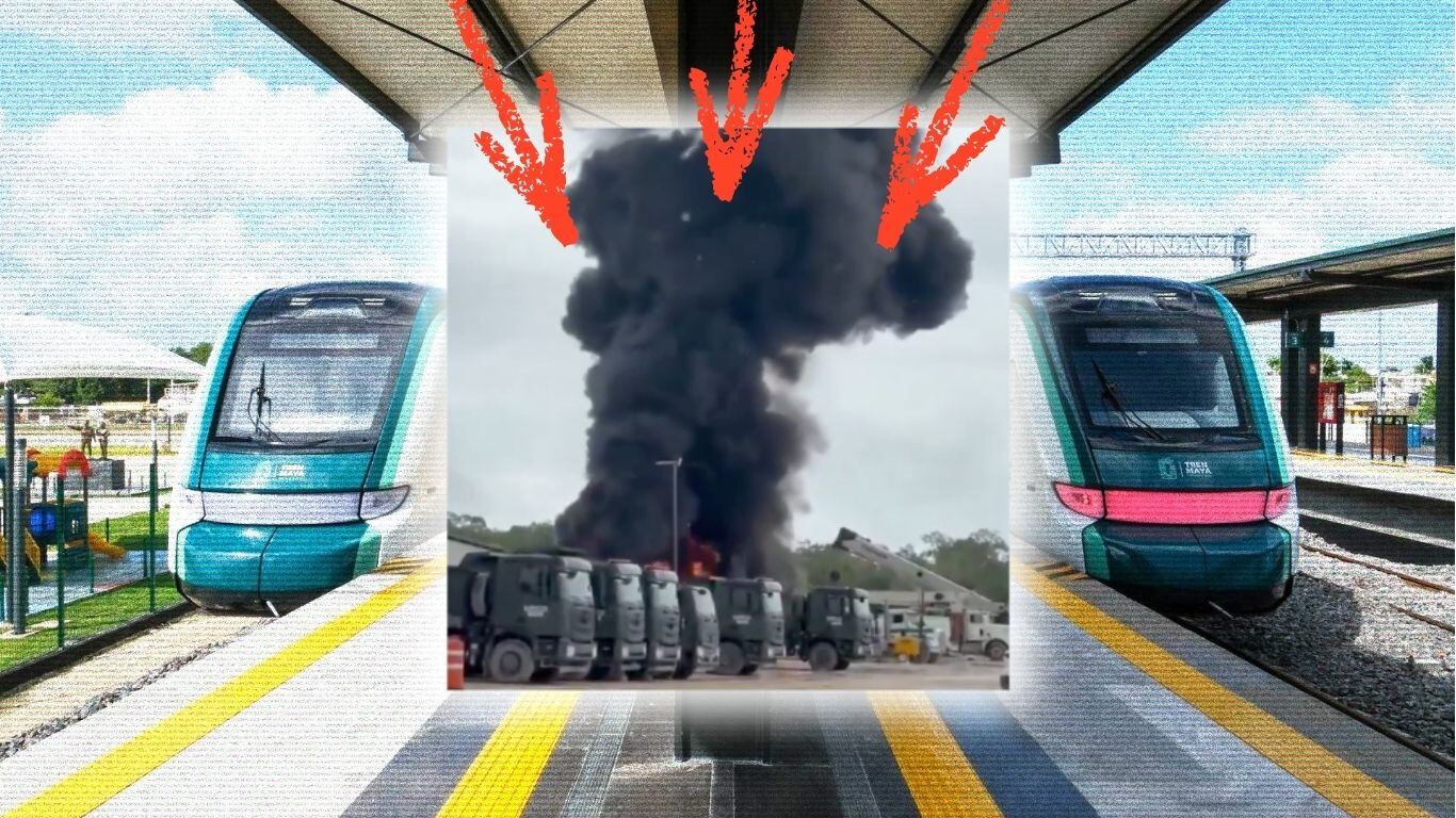 Incendio en tramo 6 del Tren Maya
