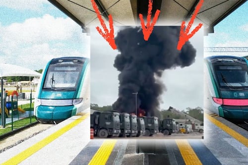 Incendio en tramo 6 irrumpe la circulación del Tren Maya