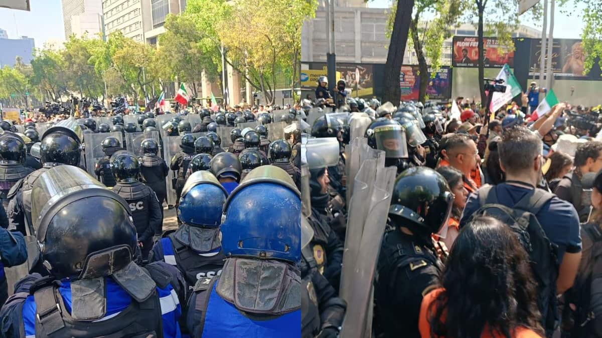 Marcha de la Generación Z: policías se enfrentan a jóvenes en Reforma