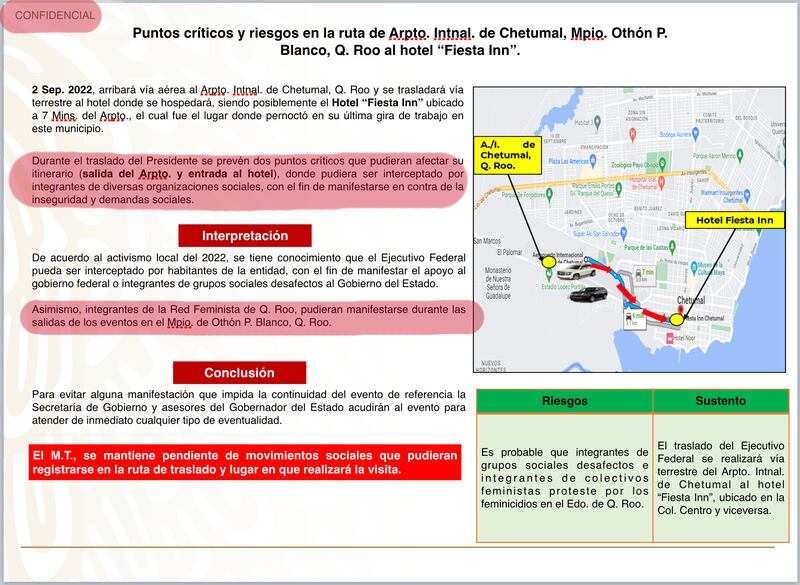 Líderes sociales, principal riesgo para Sedena en giras de AMLO