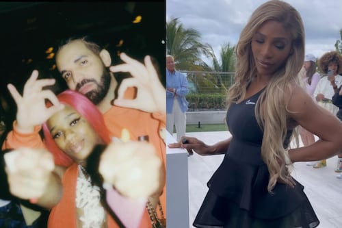 Reviven la vez en que descubrieron a Serena Williams y Drake besándose en restaurante