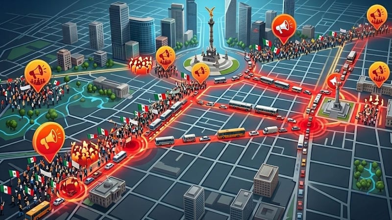 ¿Dónde habrá marchas en CDMX hoy? Lista de concentraciones y vialidades afectadas este 16 de abril