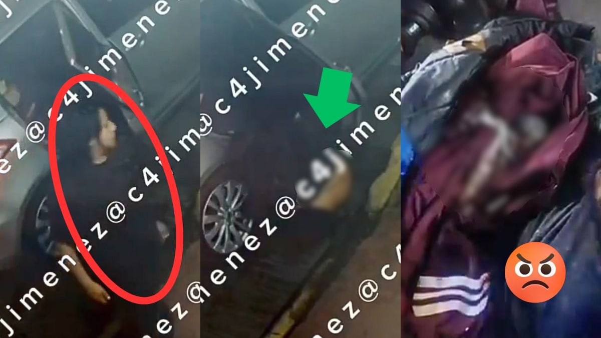 Video: Mujer da a luz en la calle, abandona a bebé recién nacida y huye en auto ¡Desgarrador!