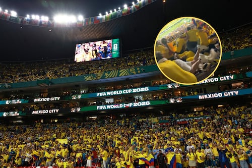 ¡Carambolas! Colombia anotó el segundo gol y aficionados se cayeron de alegría en el Estadio Ciudad de México